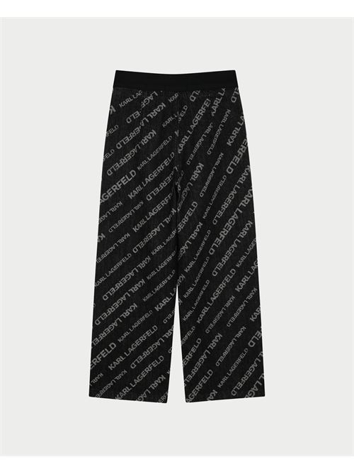 Pantaloni bambina Karl Lagerfeld con logo all-over KARL LAGERFELD | Z30450Z20